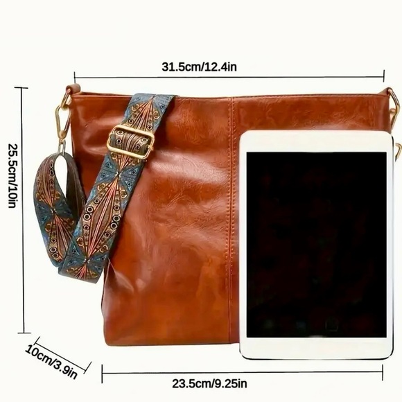 Vintage Boho-Chic Crossbody Shoulder Bag - Picture 7 of 7